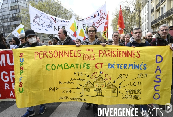 MANIFESTATION CONTRE LA REFORME DES RETRAITES, Paris. 11e journée de mobilisation, le 6/04/2023