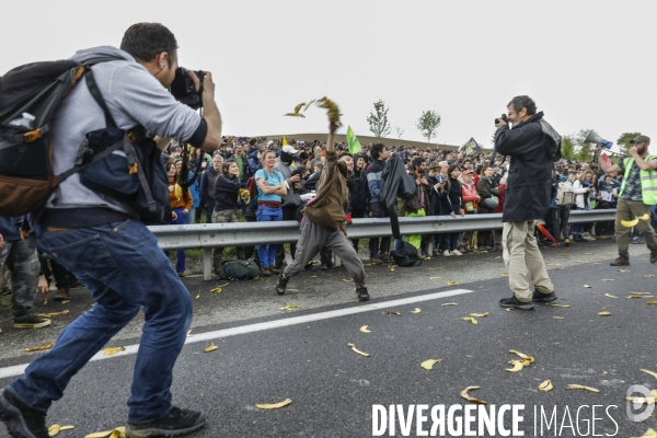 Manifestation contre le projet d autoroute A69, dans le Tarn, entre Toulouse et Castres.