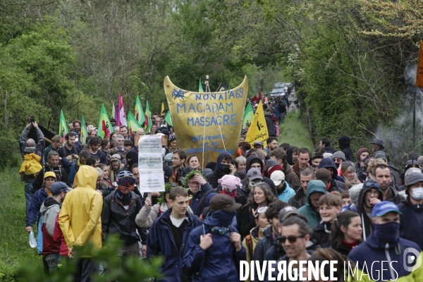 Manifestation contre le projet d autoroute A69, dans le Tarn, entre Toulouse et Castres.