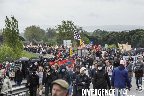 Manifestation contre le projet d autoroute A69, dans le Tarn, entre Toulouse et Castres.