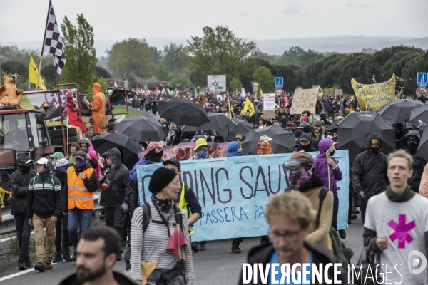 Manifestation contre le projet d autoroute A69, dans le Tarn, entre Toulouse et Castres.