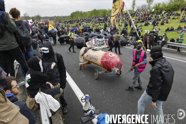 Manifestation contre le projet d autoroute A69, dans le Tarn, entre Toulouse et Castres.