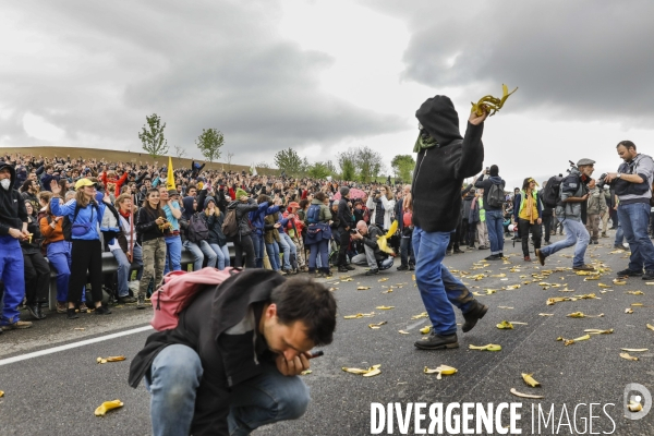 Manifestation contre le projet d autoroute A69, dans le Tarn, entre Toulouse et Castres.