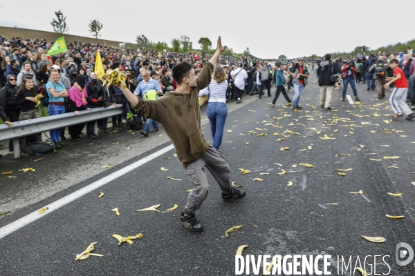 Manifestation contre le projet d autoroute A69, dans le Tarn, entre Toulouse et Castres.