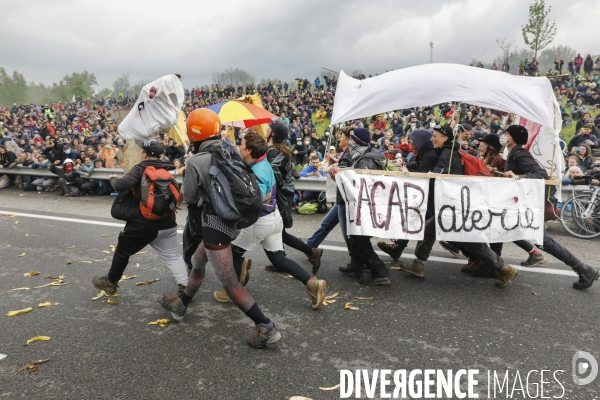 Manifestation contre le projet d autoroute A69, dans le Tarn, entre Toulouse et Castres.