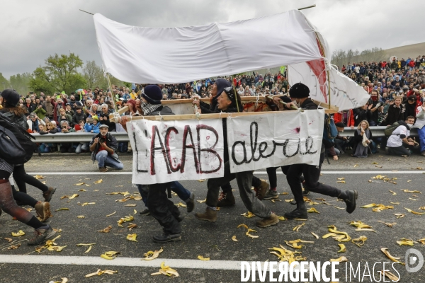 Manifestation contre le projet d autoroute A69, dans le Tarn, entre Toulouse et Castres.