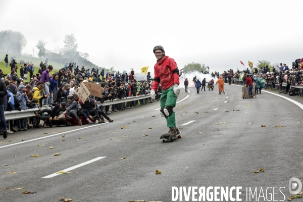 Manifestation contre le projet d autoroute A69, dans le Tarn, entre Toulouse et Castres.