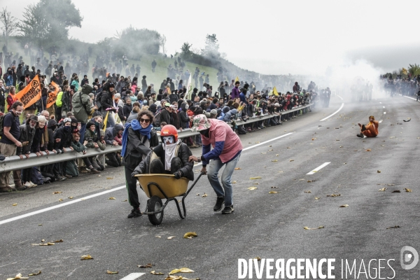 Manifestation contre le projet d autoroute A69, dans le Tarn, entre Toulouse et Castres.