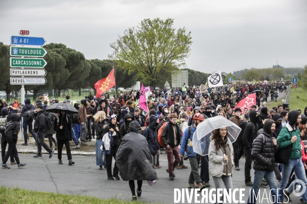 Manifestation contre le projet d autoroute A69, dans le Tarn, entre Toulouse et Castres.