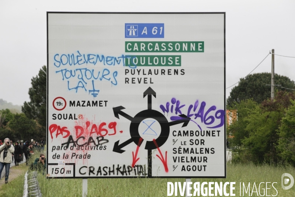 Manifestation contre le projet d autoroute A69, dans le Tarn, entre Toulouse et Castres.