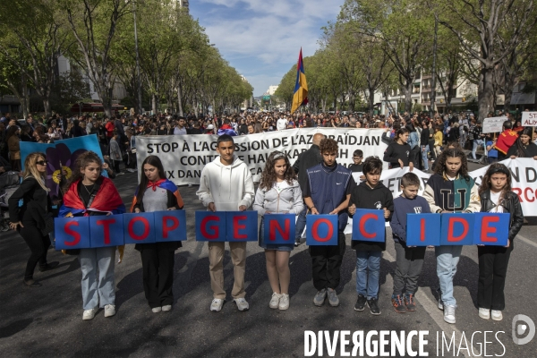 Mobilisation commémorative du génocide arménien de 1915, à Marseille.