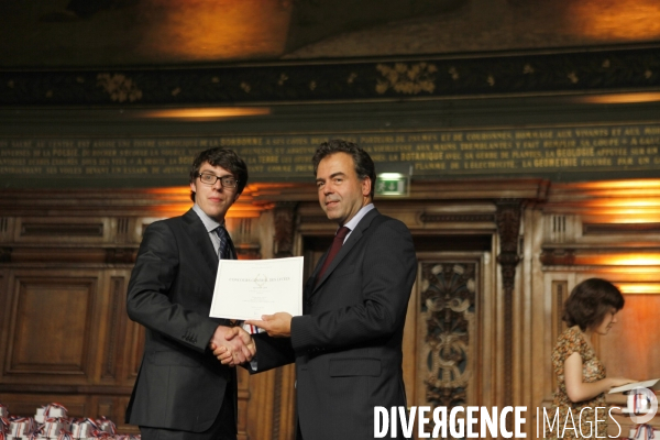 Remise des prix du concours general 2009 par Luc CHATEL, ministre de l educetion nationale dans le grand amphitheatre de la SORBONNE