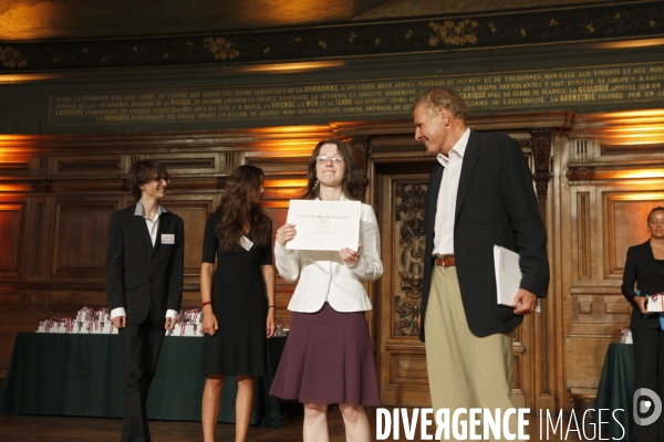 Remise des prix du concours general 2009 par Luc CHATEL, ministre de l educetion nationale dans le grand amphitheatre de la SORBONNE