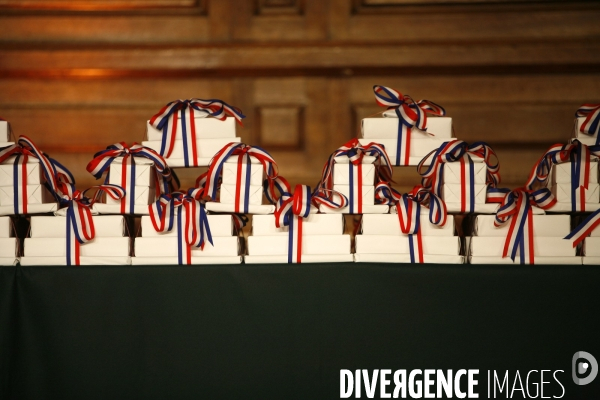 Remise des prix du concours general 2009 par Luc CHATEL, ministre de l educetion nationale dans le grand amphitheatre de la SORBONNE