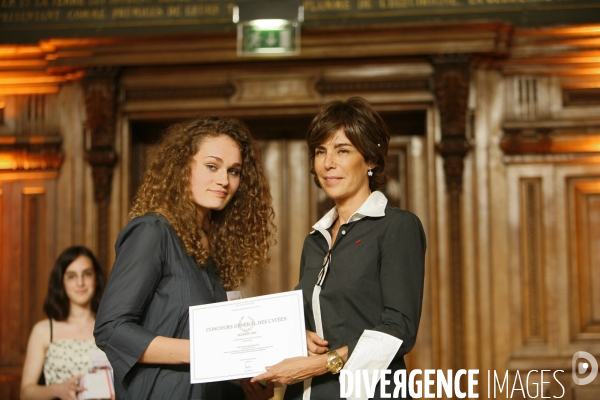 Remise des prix du concours general 2009 par Luc CHATEL, ministre de l educetion nationale dans le grand amphitheatre de la SORBONNE
