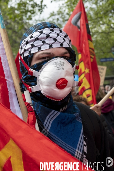 Manifestation du 1er mai 2023 et contre la réforme des retraites, Paris.