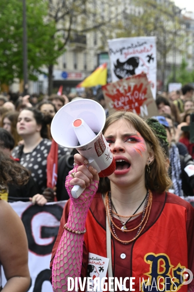 Manifestation du 1er mai 2023 et contre la réforme des retraites, Paris.