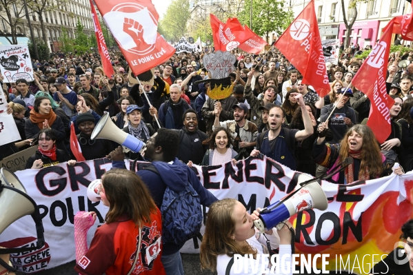 Manifestation du 1er mai 2023 et contre la réforme des retraites, Paris.