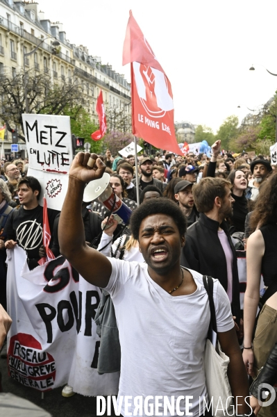 Manifestation du 1er mai 2023 et contre la réforme des retraites, Paris.