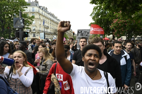 Manifestation du 1er mai 2023 et contre la réforme des retraites, Paris.