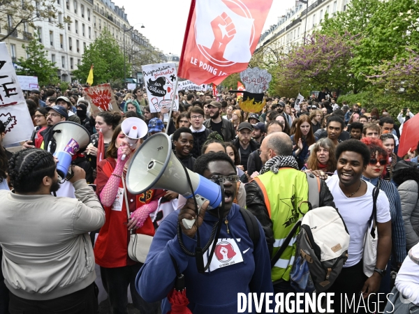 Manifestation du 1er mai 2023 et contre la réforme des retraites, Paris.