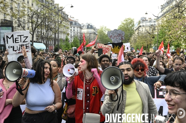 Manifestation du 1er mai 2023 et contre la réforme des retraites, Paris.