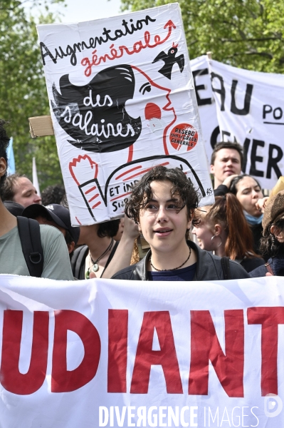 Manifestation du 1er mai 2023 et contre la réforme des retraites, Paris.