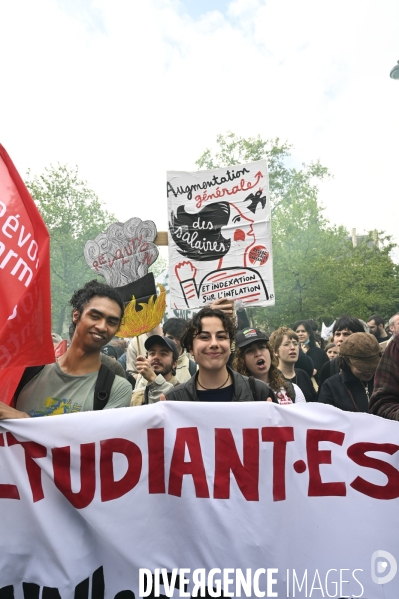 Manifestation du 1er mai 2023 et contre la réforme des retraites, Paris.