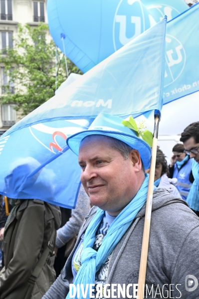 Manifestation du 1er mai 2023 et contre la réforme des retraites, Paris.