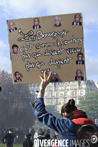 Manifestation du 1er mai 2023 et contre la réforme des retraites, Paris.