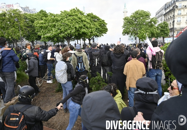 Manifestation du 1er mai 2023 et contre la réforme des retraites, Paris.