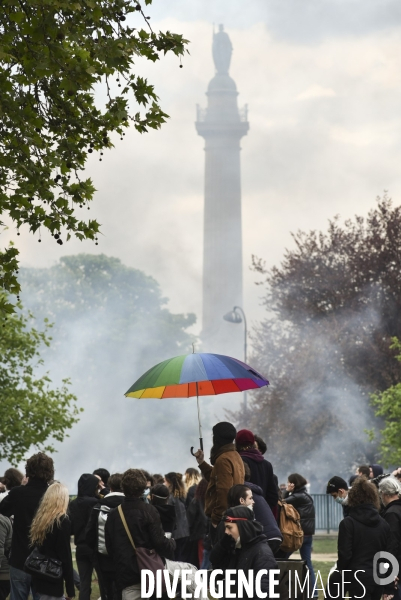 Manifestation du 1er mai 2023 et contre la réforme des retraites, Paris.