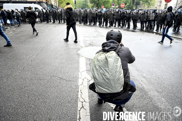 Manifestation du 1er mai 2023 et contre la réforme des retraites, Paris.