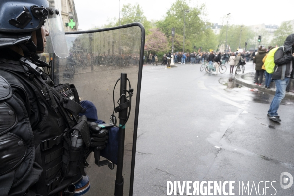 Manifestation du 1er mai 2023 et contre la réforme des retraites, Paris.