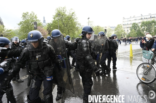 Manifestation du 1er mai 2023 et contre la réforme des retraites, Paris.