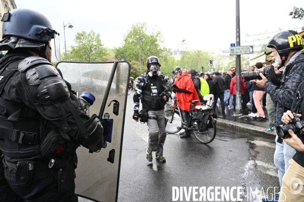 Manifestation du 1er mai 2023 et contre la réforme des retraites, Paris.