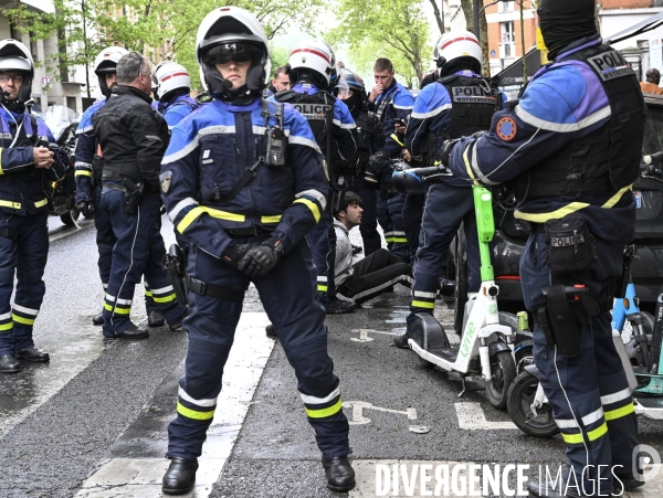 Manifestation du 1er mai 2023 et contre la réforme des retraites, Paris.