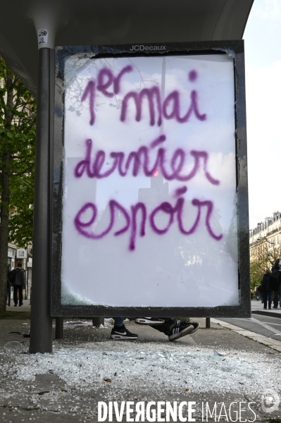 Manifestation du 1er mai 2023 et contre la réforme des retraites, Paris.