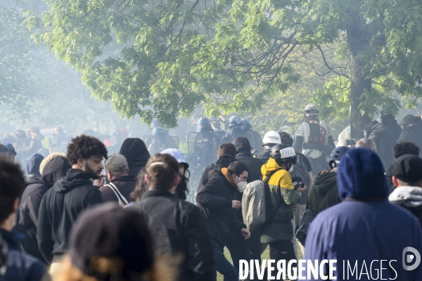 Manifestation du 1er mai 2023 et contre la réforme des retraites, Paris.