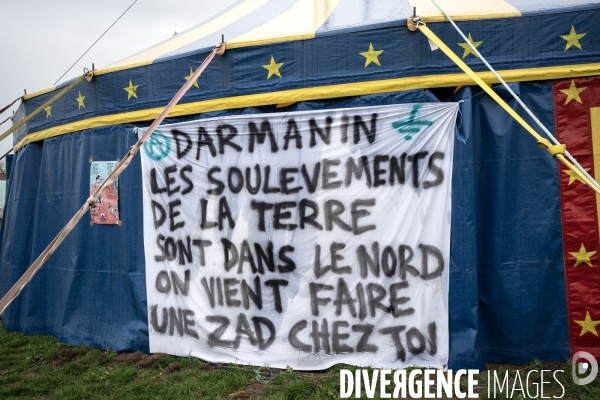 Les soulèvements de la terre contre le projet de l autoroute A134/A133 au festival des bâtons dans les routes.