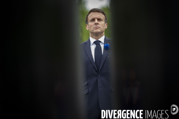 Emmanuel Macron préside la cérémonie du 8 mai.