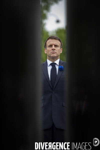 Emmanuel Macron préside la cérémonie du 8 mai.