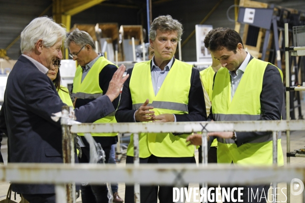 Arnaud Montbourg visite le pole agroalimentaire du Technopole Agropole d Agen et l usine Lechef