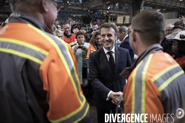 Déplacement d Emmanuel Macron à Dunkerque