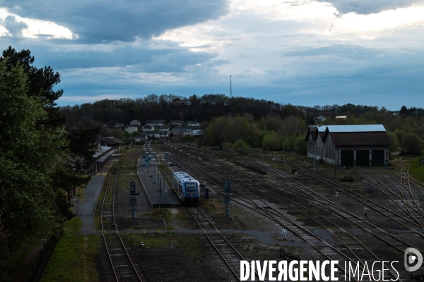 Train TER corrèzien. Brive Ussel