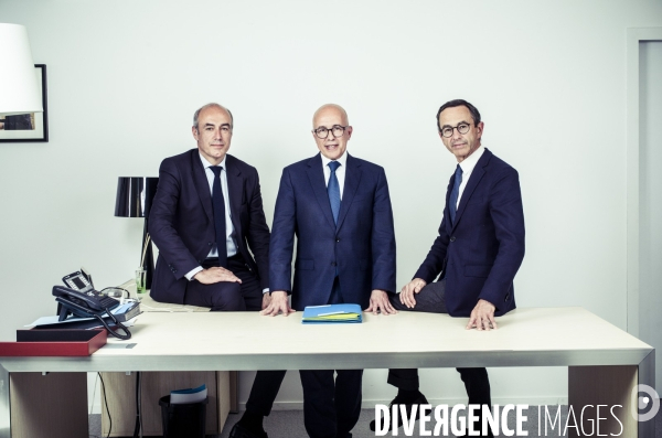 Portrait de olivier marleix, eric ciotti et bruno retailleau, les republicains.