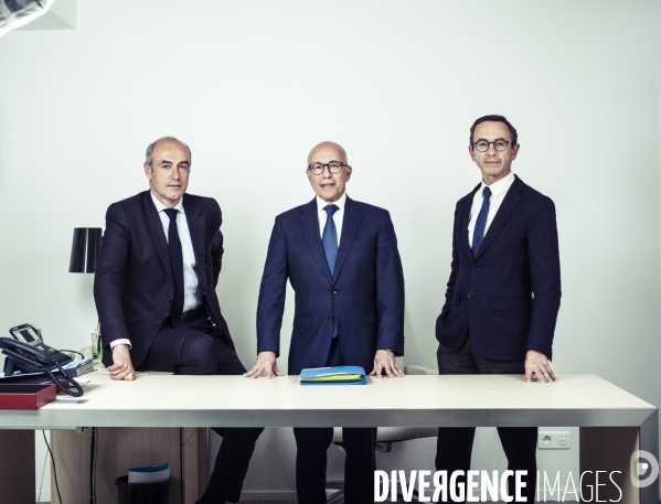 Portrait de olivier marleix, eric ciotti et bruno retailleau, les republicains.