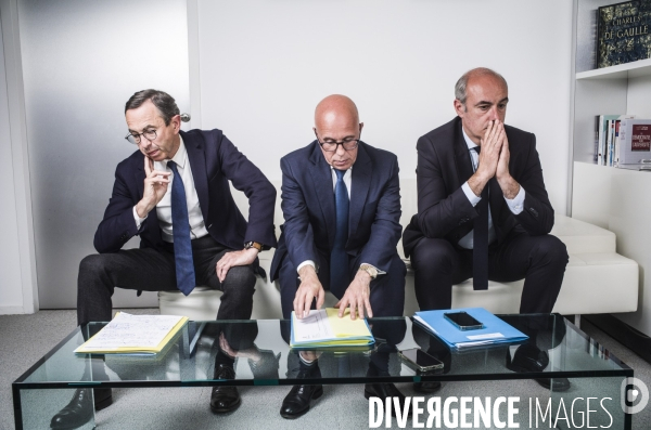 Portrait de olivier marleix, eric ciotti et bruno retailleau, les republicains.