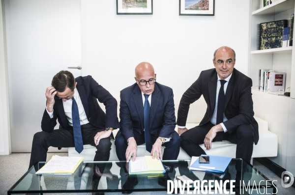 Portrait de olivier marleix, eric ciotti et bruno retailleau, les republicains.