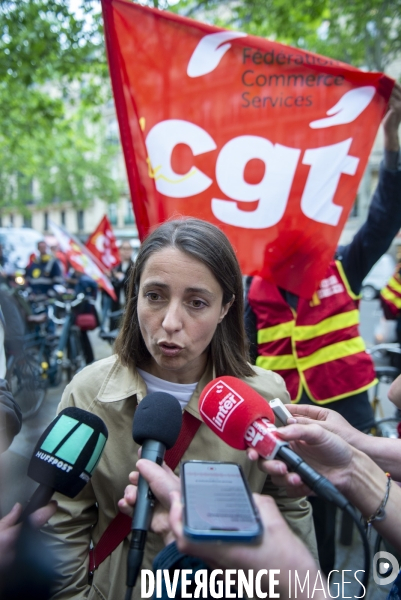 Rassemblement en soutien aux salarié·e·s grévistes de Vertbaudet